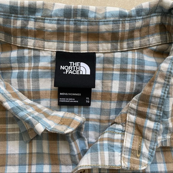 The North Face Plaid Button Up Short Sleeve Shirt XL - Picture 3 of 5